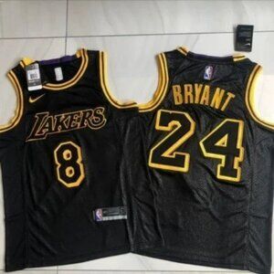 Youth Kobe 8 24 Black Mamba commemorative Jersey